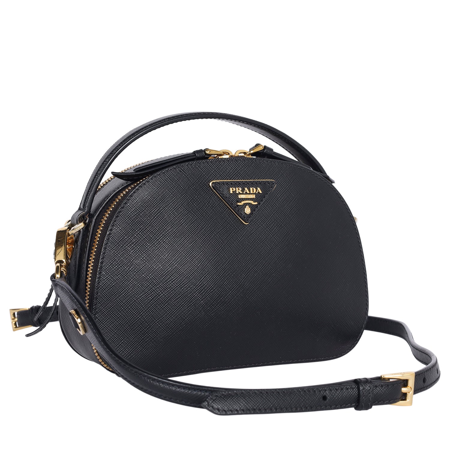 PRADA Saffiano Lux Odette Crossbody – The Lady Bag