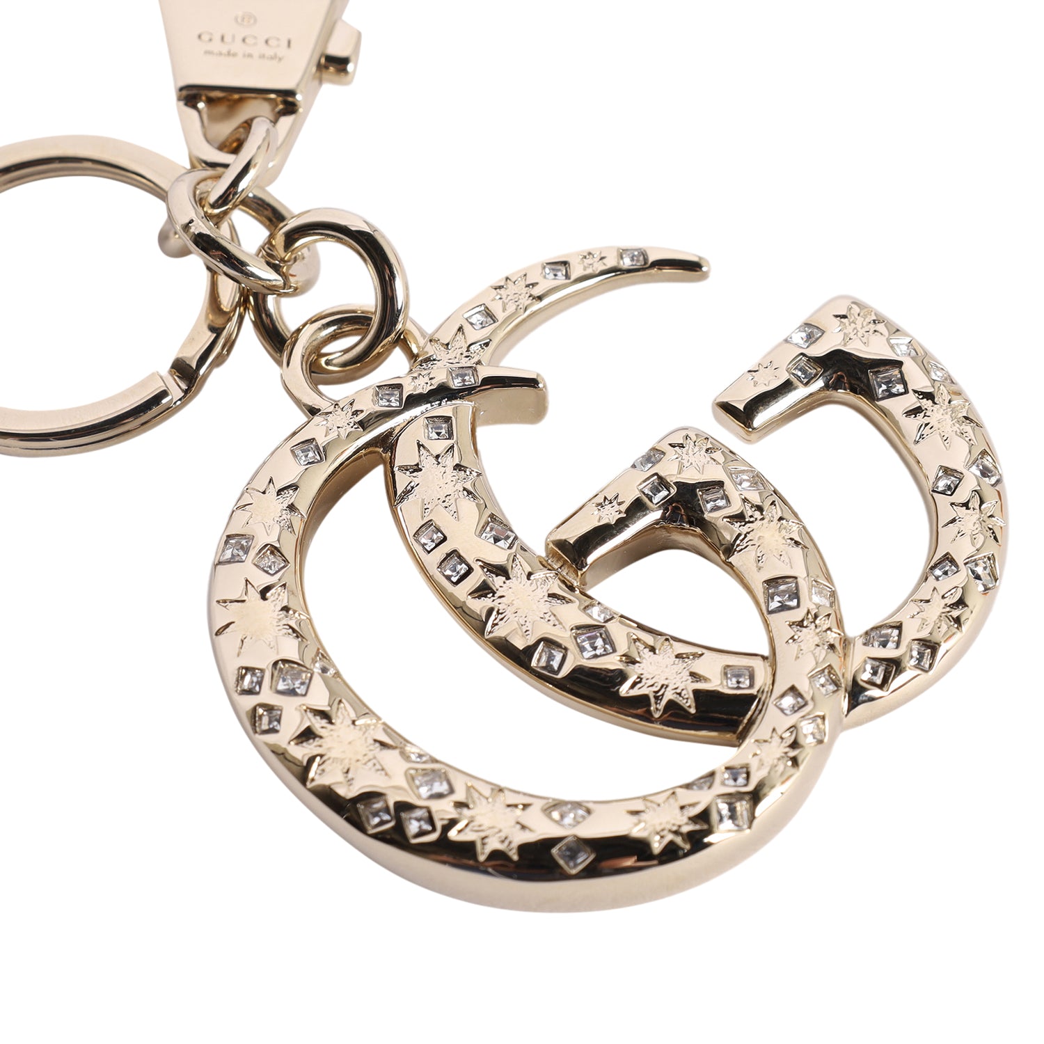 GUCCI Crystal Double G keychain – The Lady Bag