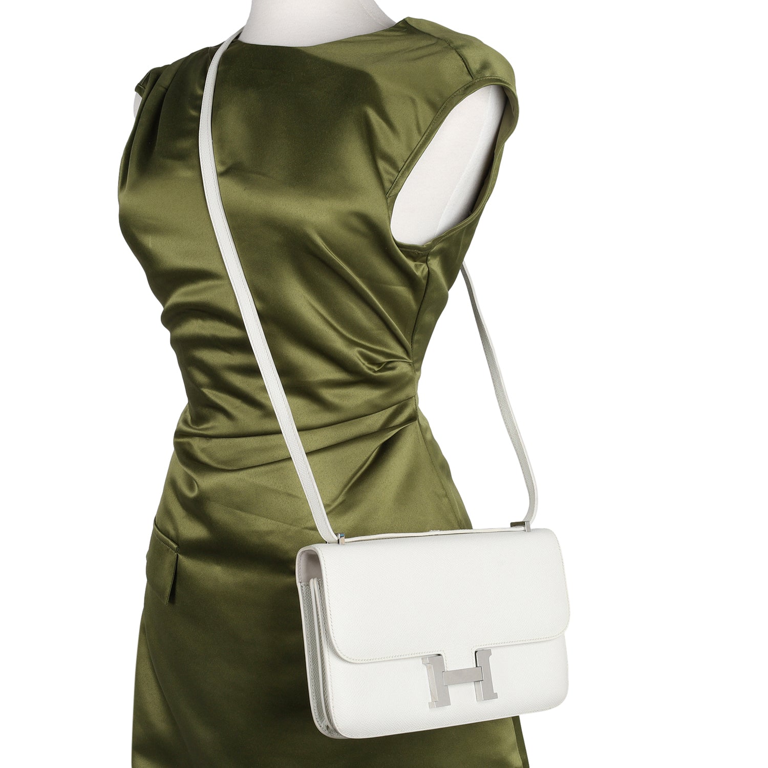 HERMES Epsom Constance Elan 25 White – The Lady Bag