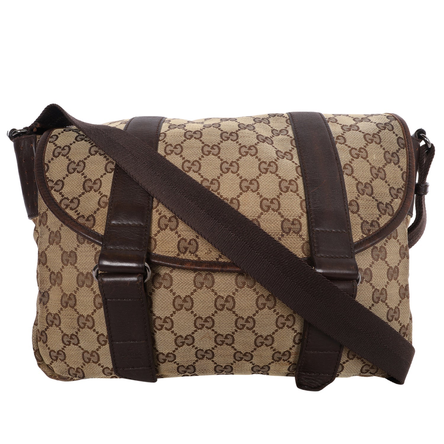 Gucci GG Canvas Crossbody Messenger Bag – The Lady Bag
