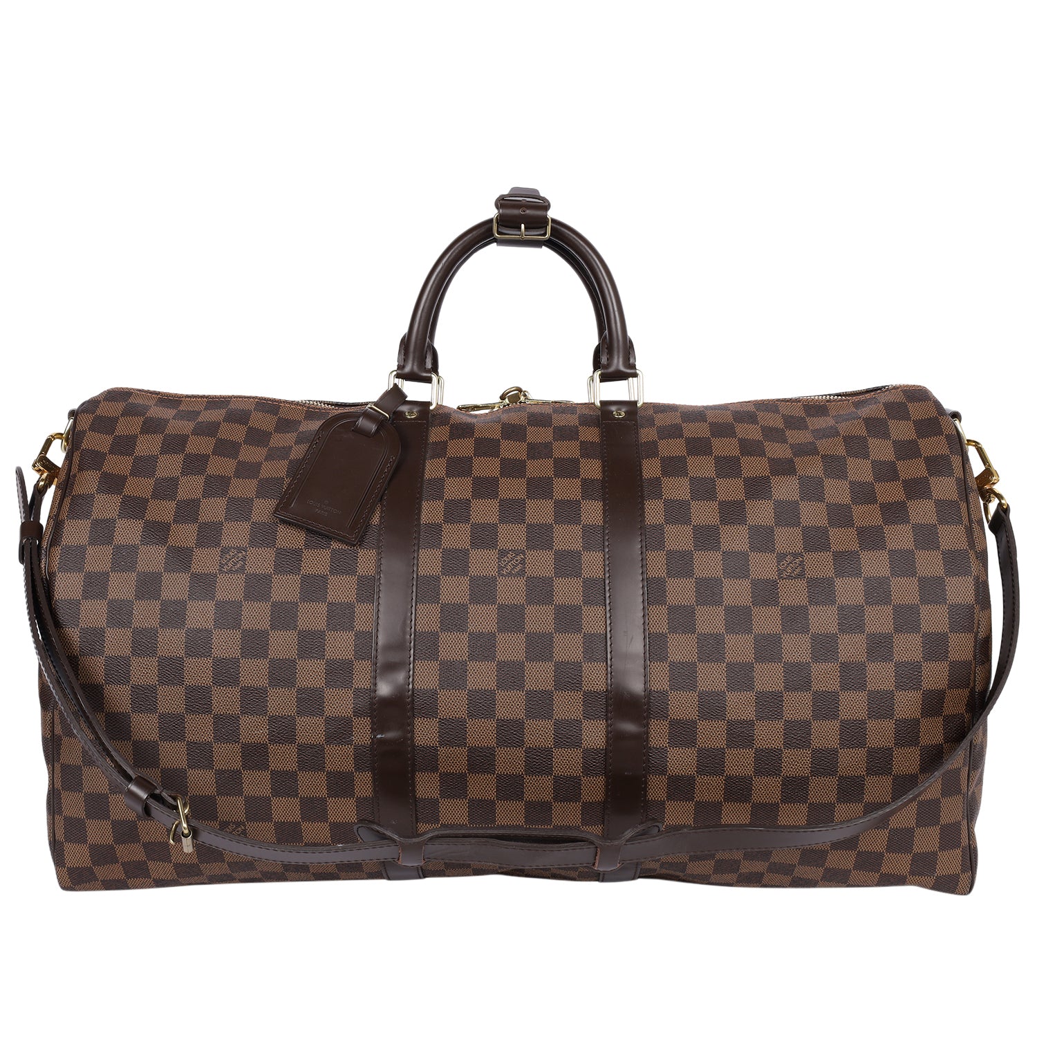 LOUIS VUITTON Damier Ebene Keepall 55 – The Lady Bag