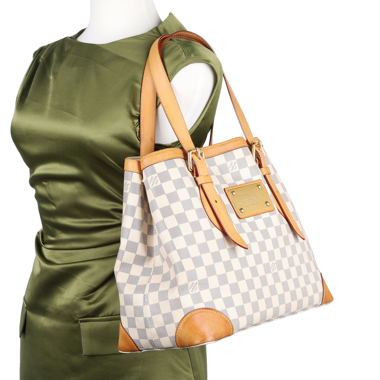 LOUIS VUITTON Damier Azur Hampstead MM – The Lady Bag