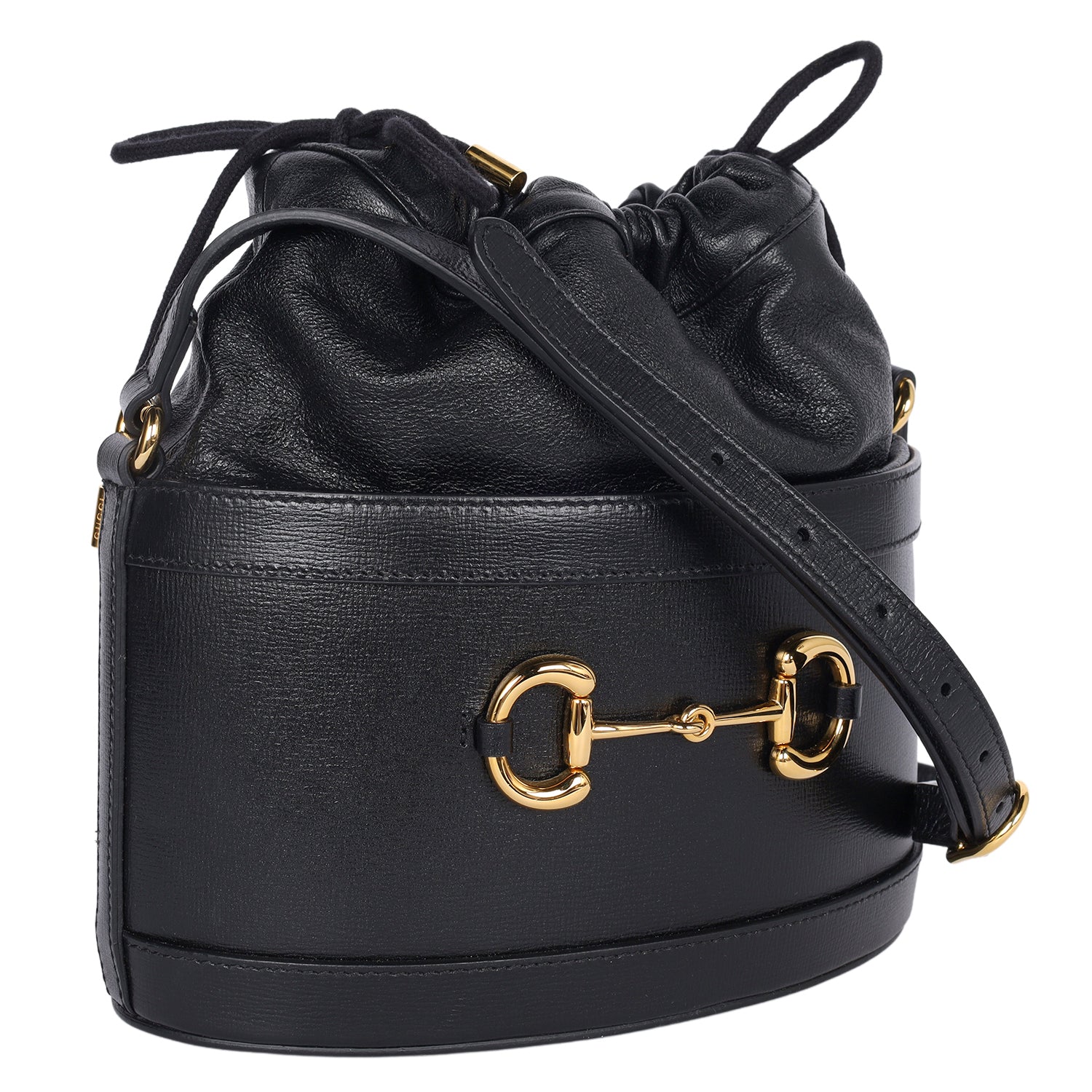 靴/バッグ GUCCI ^^ GUCCI Azalea Sakai Calfskin Horsebit 1955 Drawstring Bucket Bag