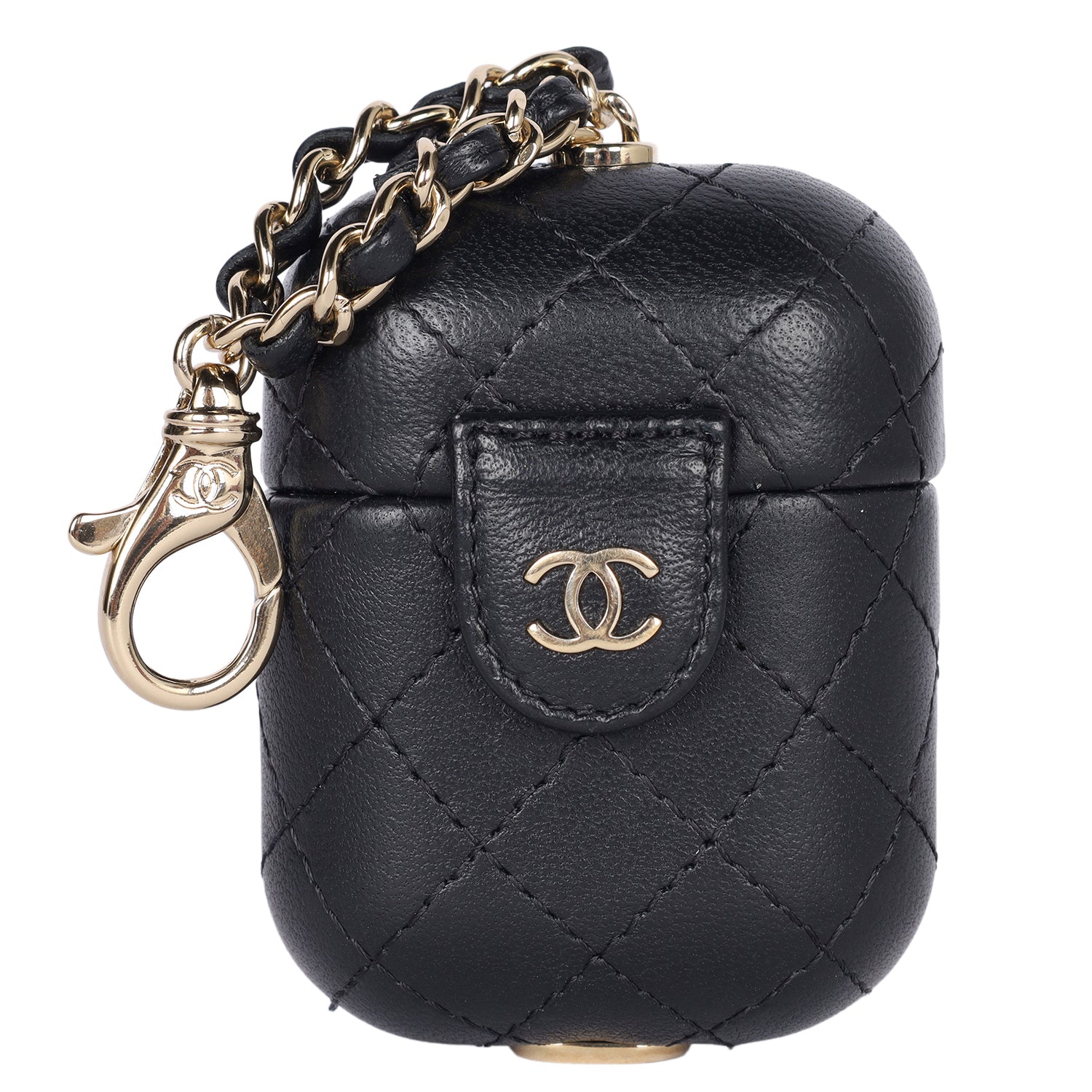 CHANEL Lambskin Quilted Airpods Pro Case With Chain – The Lady Bag