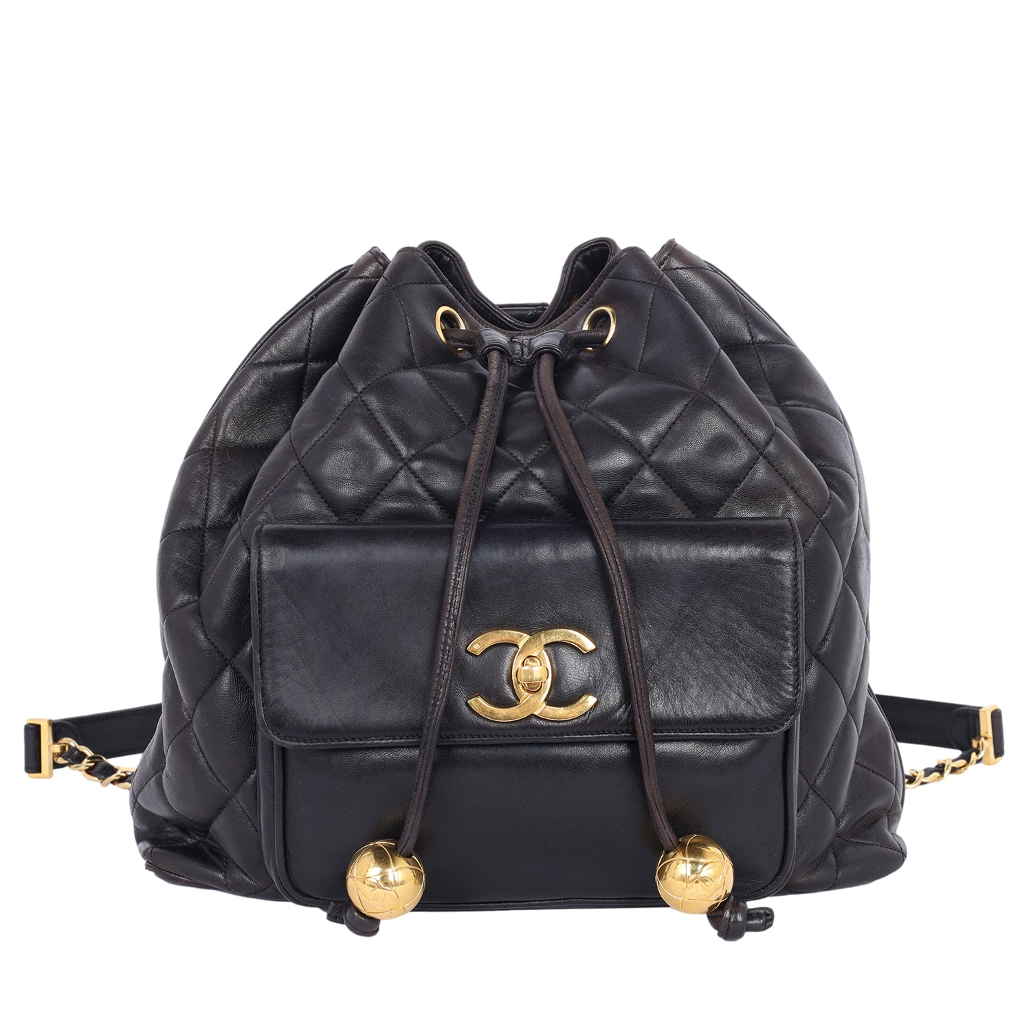 Chanel Quilted Lambskin Drawstring Backpack – The Lady Bag
