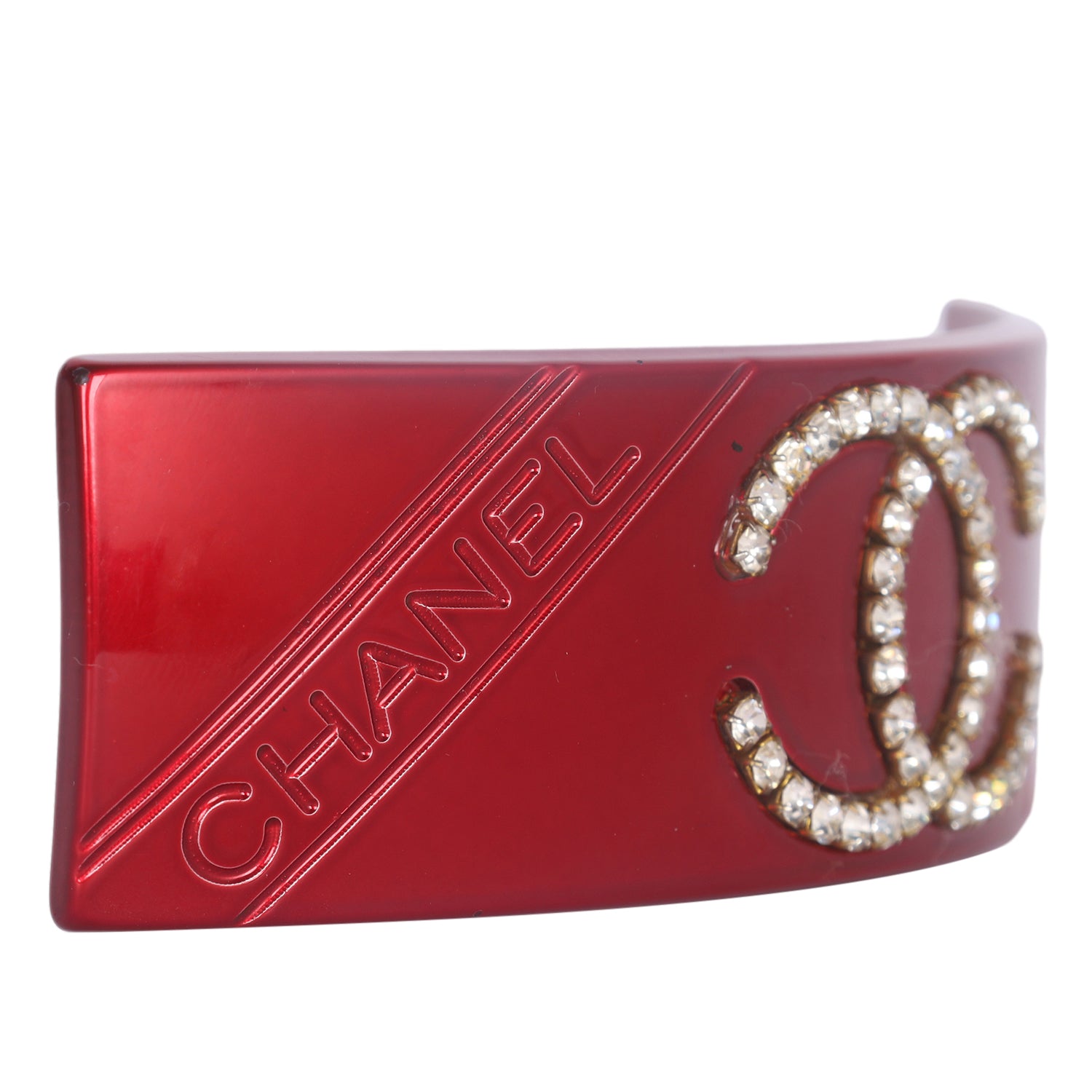 Chanel Rhinestone CC Barrette Hair Accessory (Authentic Pre-Owned