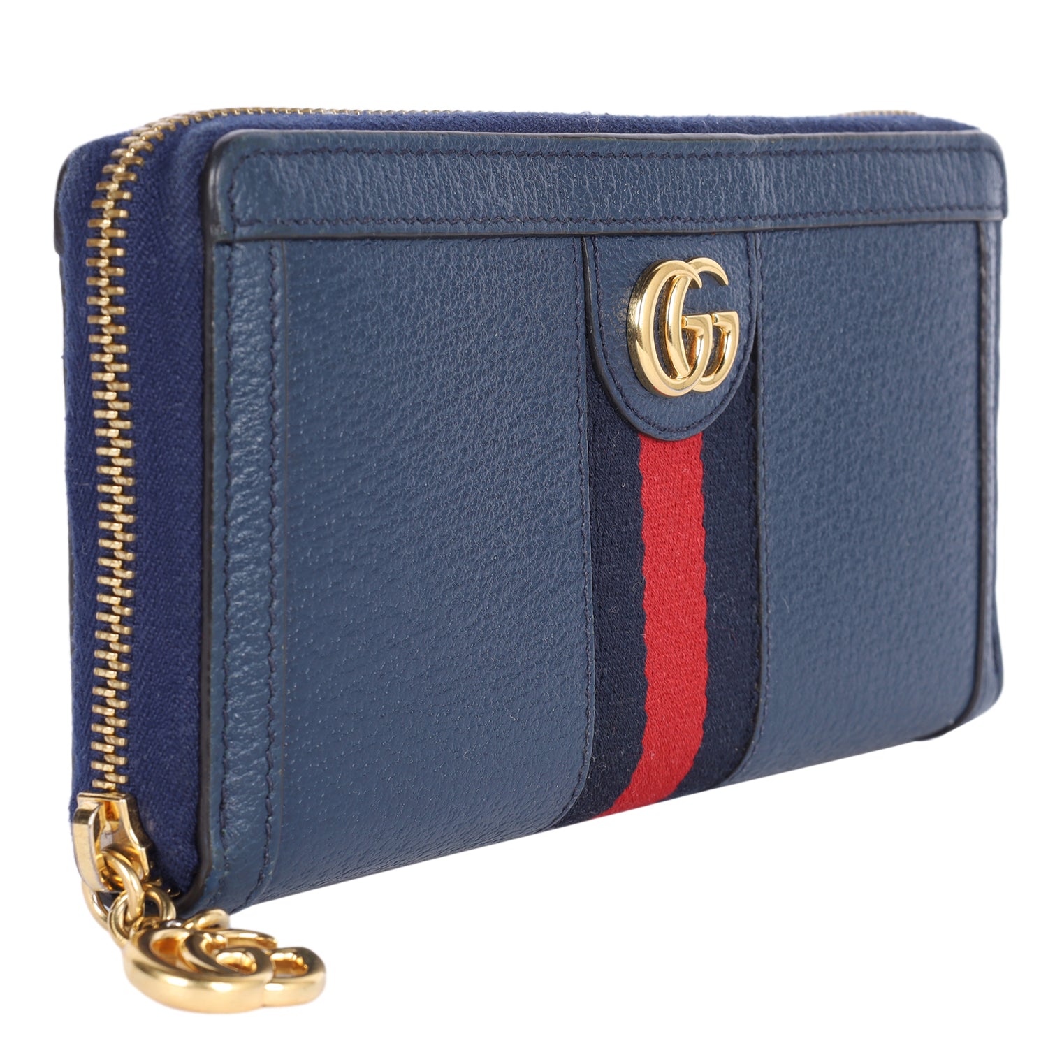 GUCCI Calfskin Web Ophidia Zip Around Wallet – The Lady Bag