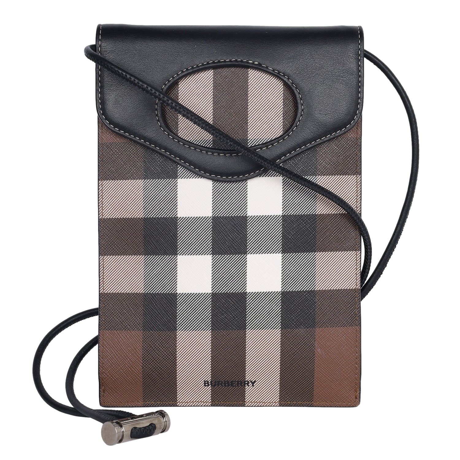 Checkered Tote with pouch(Cream, Brown, Black)