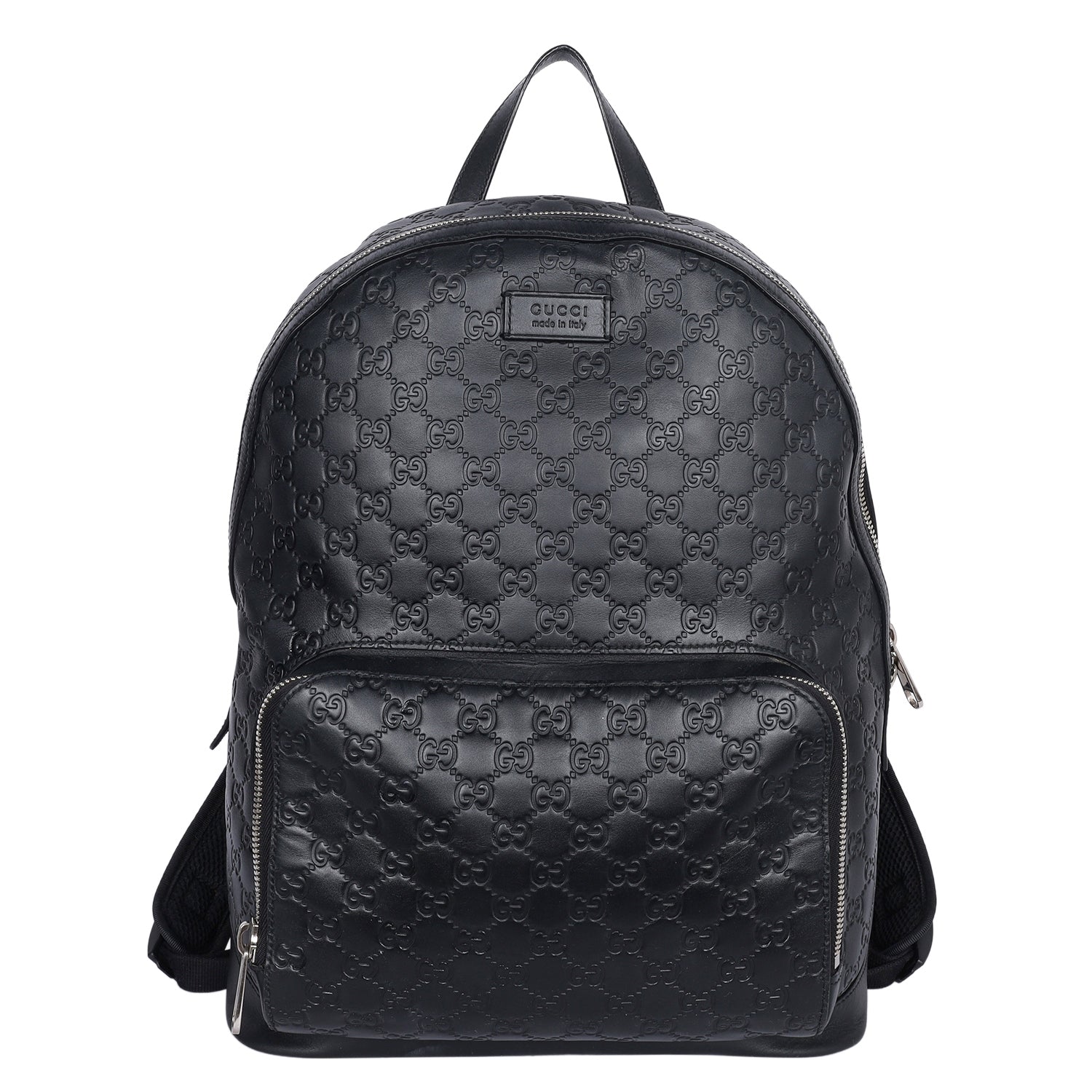 Gucci Signature Leather Backpack – The Lady Bag