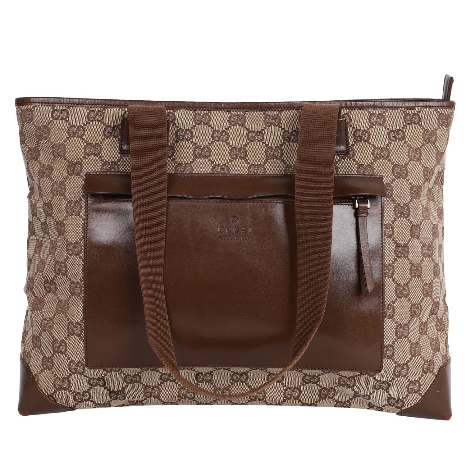 Gucci Gucci Brown Monogram Canvas Tote Handbag