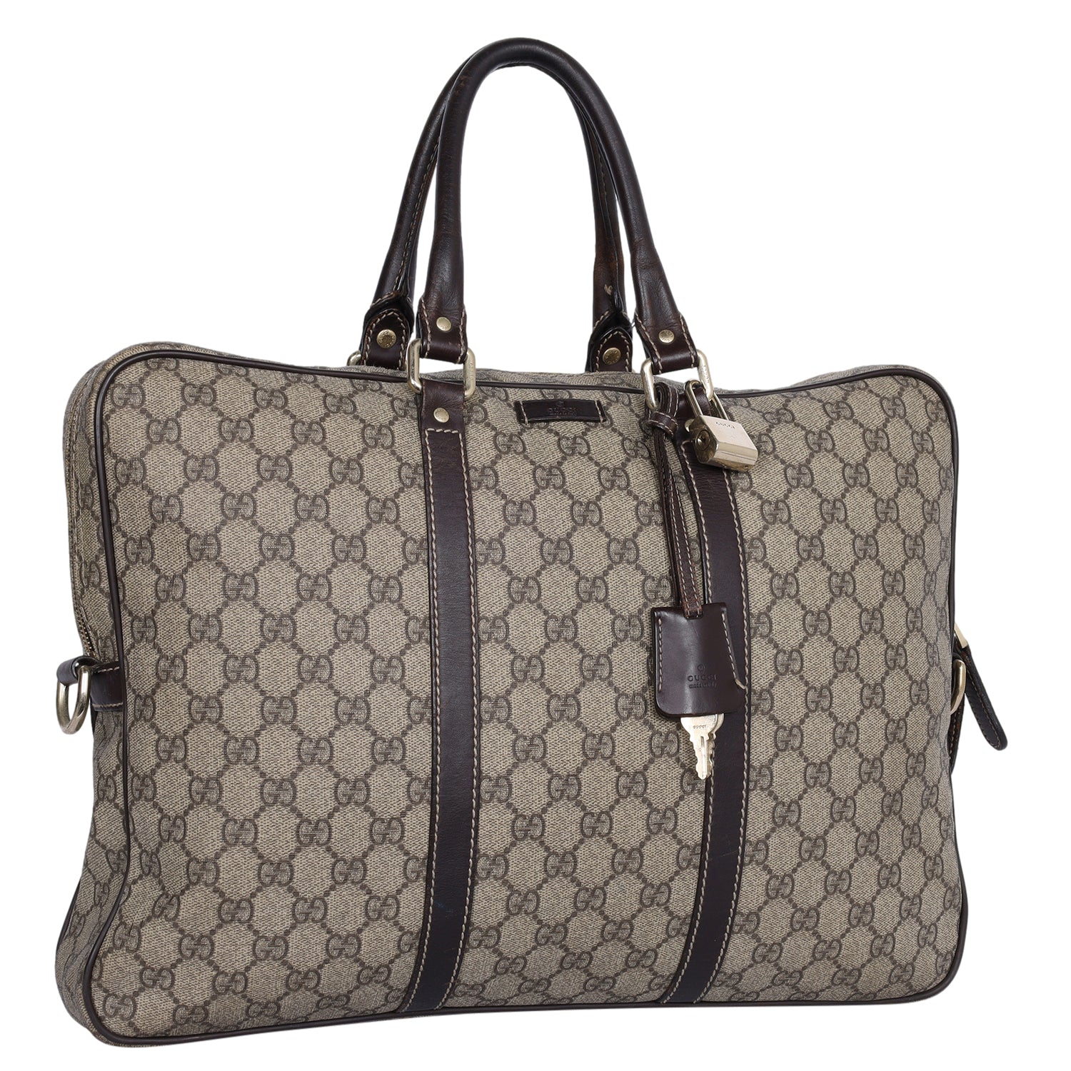 Gucci GG Canvas Monogram Briefcase Travel Bag – The Lady Bag