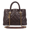 Quilted Glazed Caviar Tote Brown (Authentic Pre-Owned)