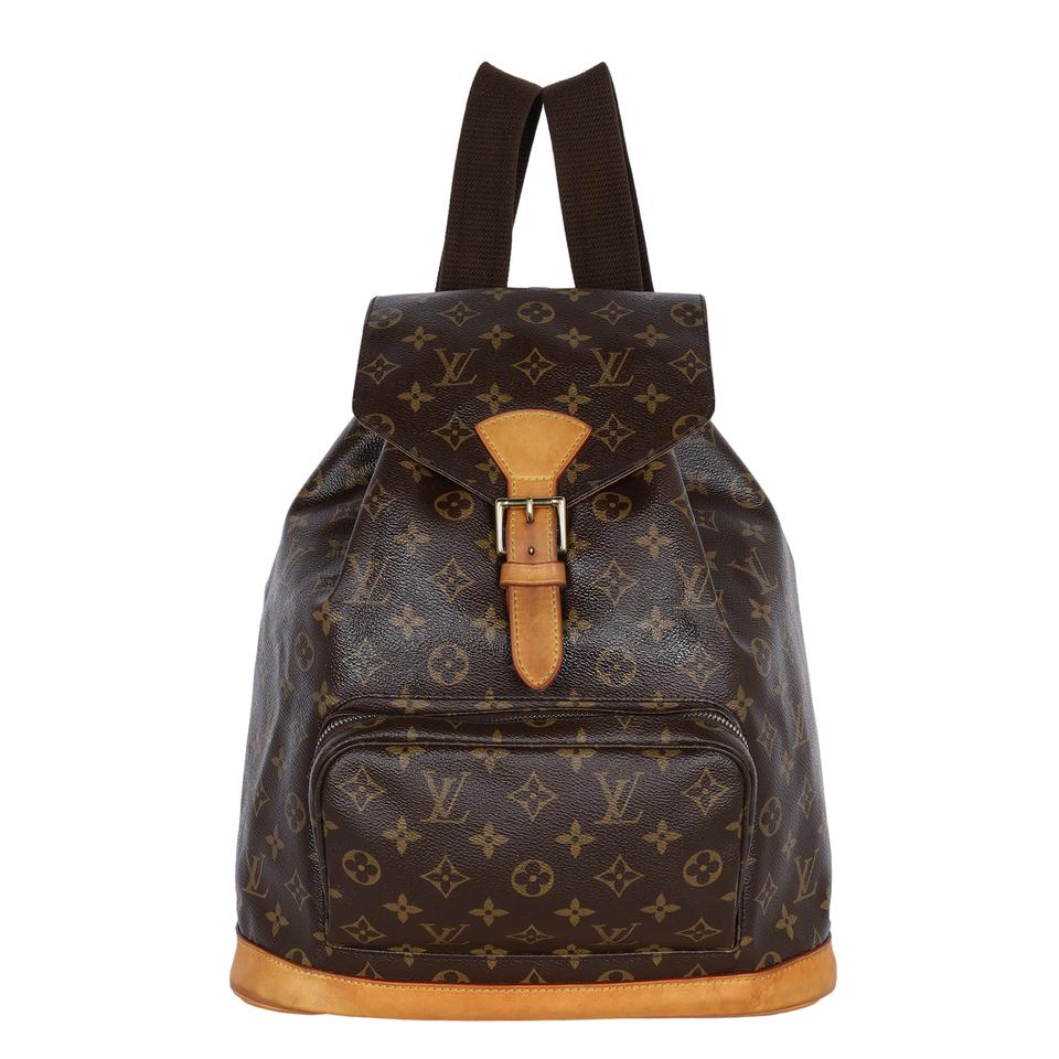 Louis Vuitton Montsouris Gm Monogram Large 12lva624 Brown Coated Canvas  Backpack For Sale at 1stDibs