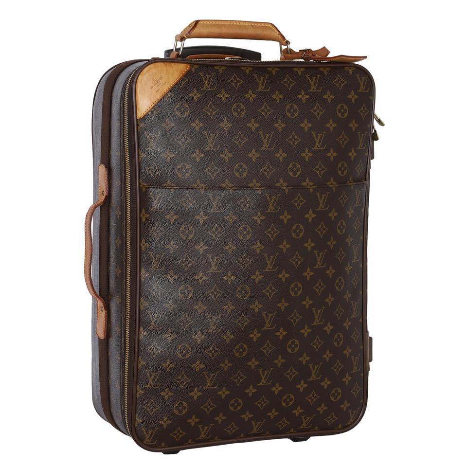 Authentic Louis Vuitton Monogram Pegase 55 Rolling Luggage Suitcase Travel  Bag