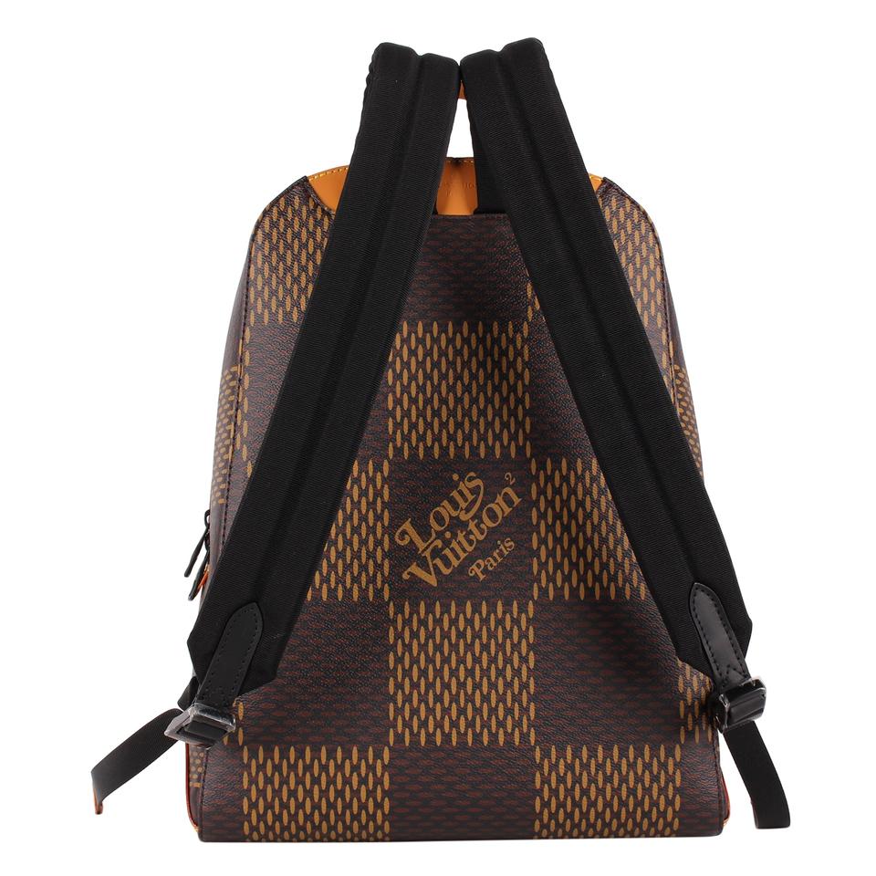 Authenticated Louis Vuitton Monogram Nigo Damier Giant Wave Campus Backpack