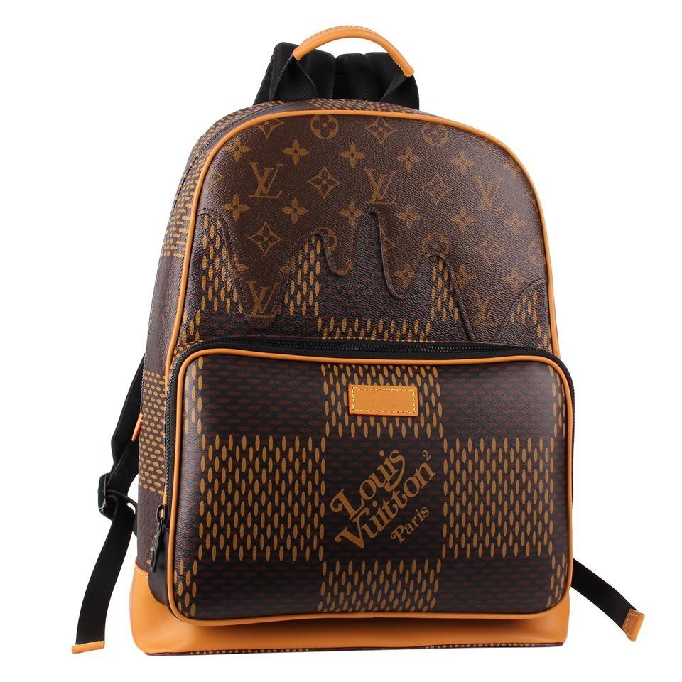 LOUIS VUITTON Campus Backpack Brown Coated Canvas