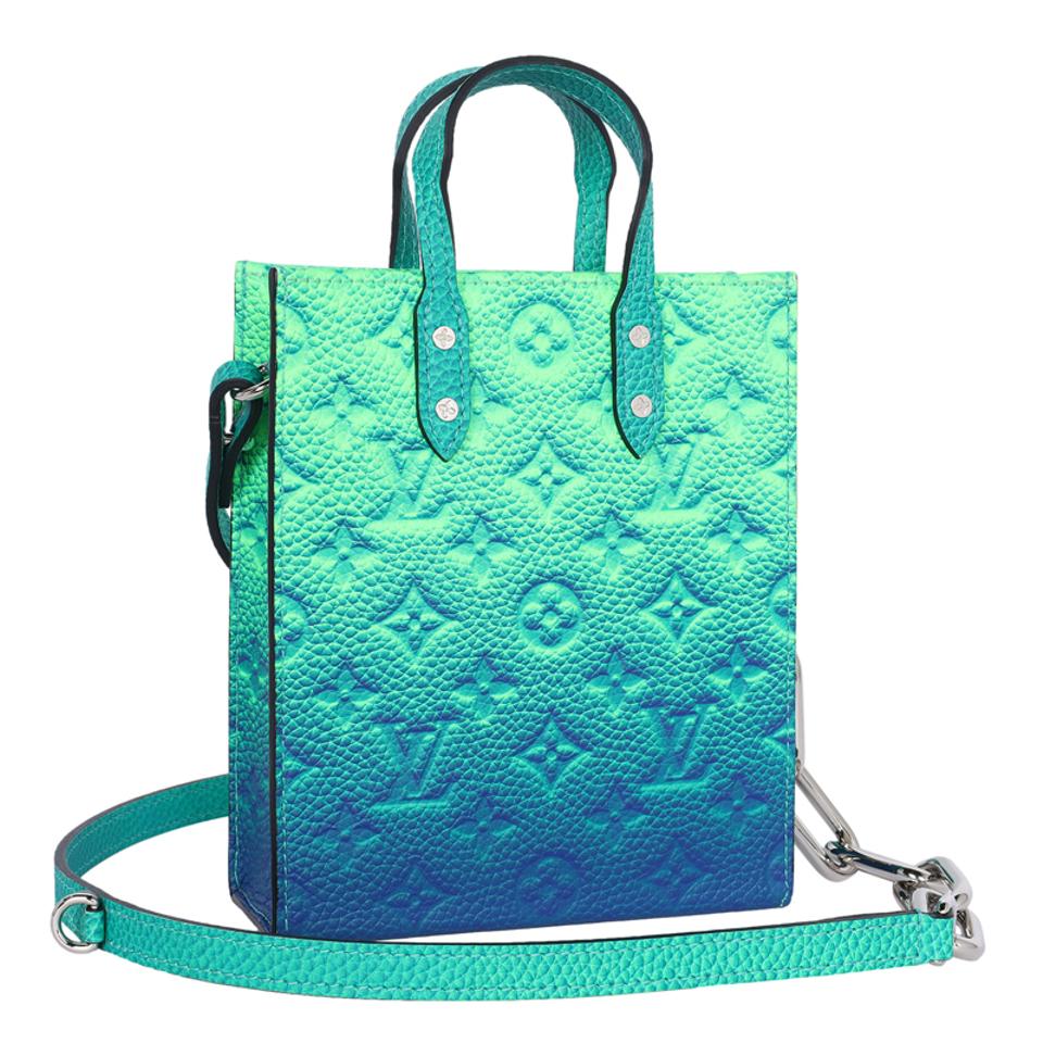 Abloh x Vuitton Green/Blue Mini Sac Plat