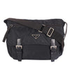 Nylon Messenger Crossbody Bag Black (Authentic Pre-Owned)