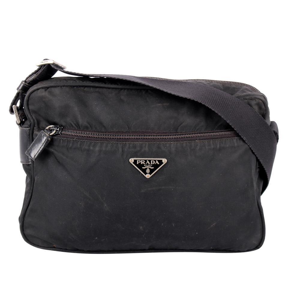 Black prada nylon crossbody bag Clearance