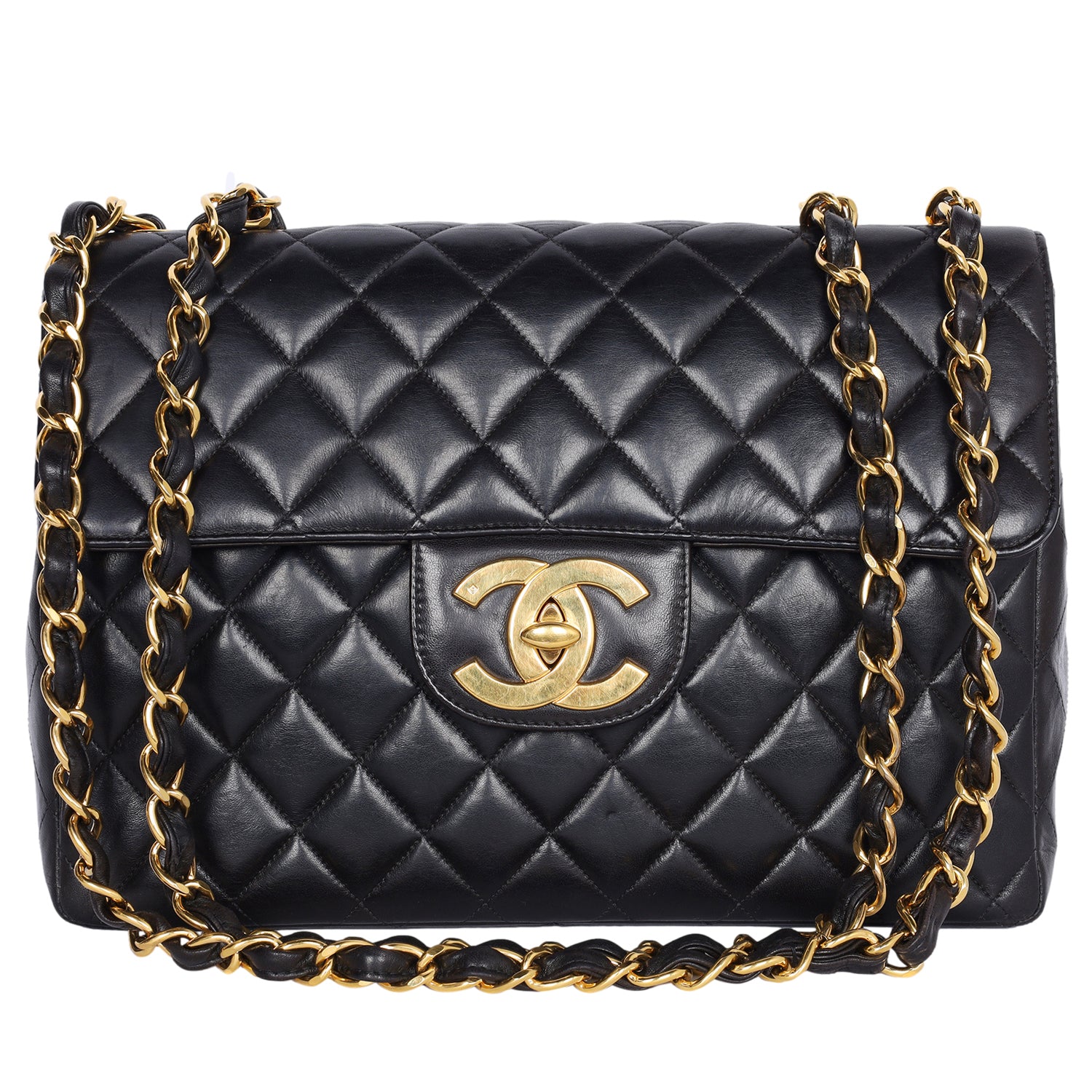 Massakre Seminary Menstruation Vintage Chanel Black Quilted Jumbo Classic Flap Bag (Authentic Pre-Own –  The Lady Bag
