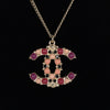 Rhinestone Enamel CC Necklace (Authentic Pre-Owned)