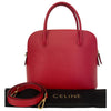Calfskin Leather Satchel Cross Body Bag Red (Authentic Pre-Owned)