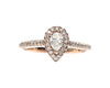 Rose Gold Diamond Halo Ring (Authentic Pre-Owned)