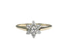 Two Toned Gold Diamond Flower Ring (Authentic Pre-Owned)