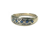 Two Toned Gold Sapphire and Diamond Ring (Authentic Pre-Owned)