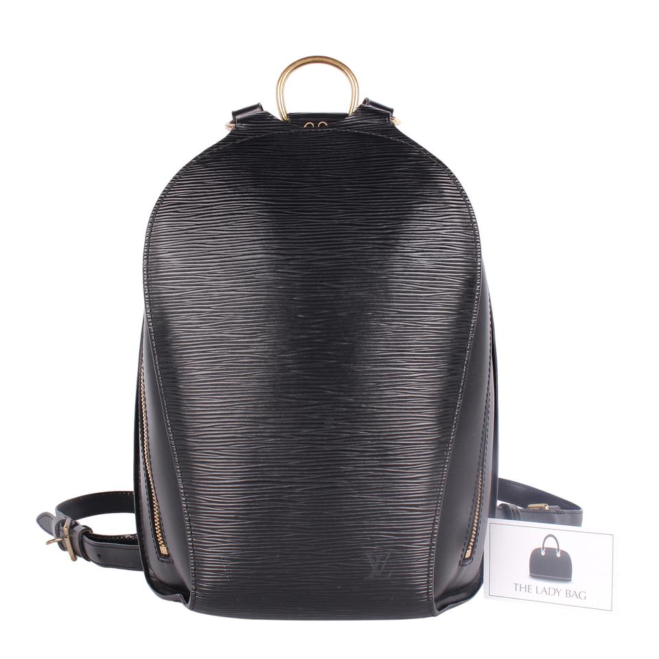 LOUIS VUITTON Epi Mabillon Backpack Black 14339