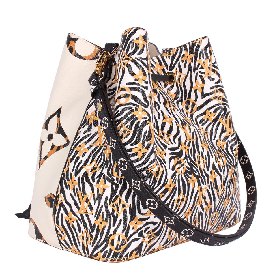 Louis Vuitton Neo Noe Bucket Bag Shoulder Tote Monogram Giant Jungle Brown