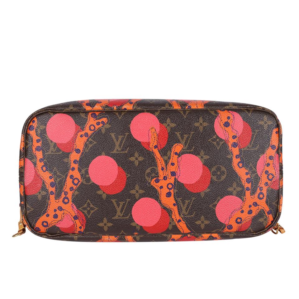 Louis Vuitton Neverfull MM Set, Monogram with Red Lining, Preowned