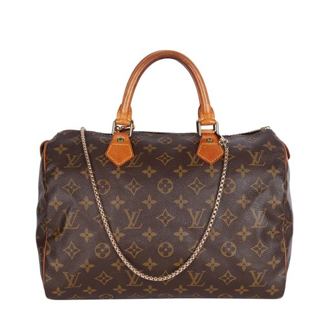 Louis Vuitton Brown Monogram Canvas Speedy 30 Top Handle Bag Louis