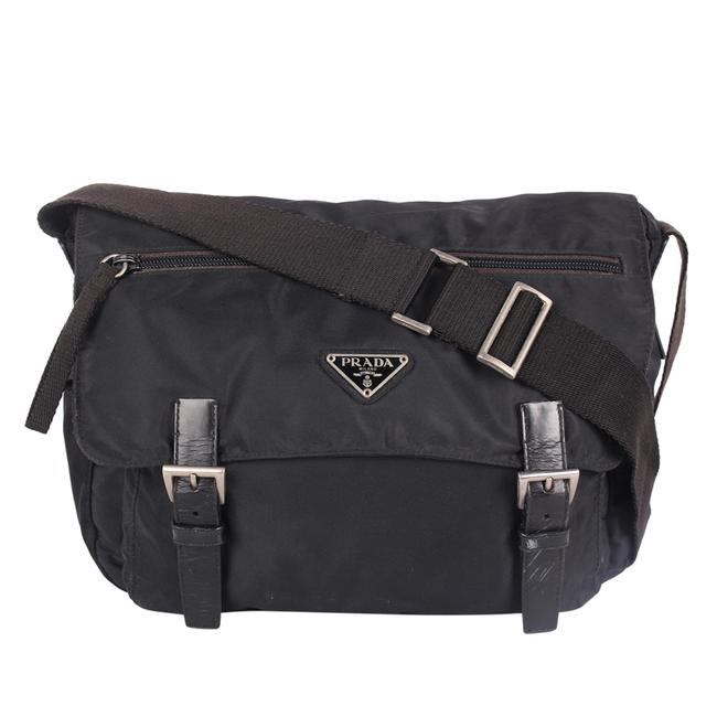 Prada Grey/Black Nylon Crossbody Bag Prada