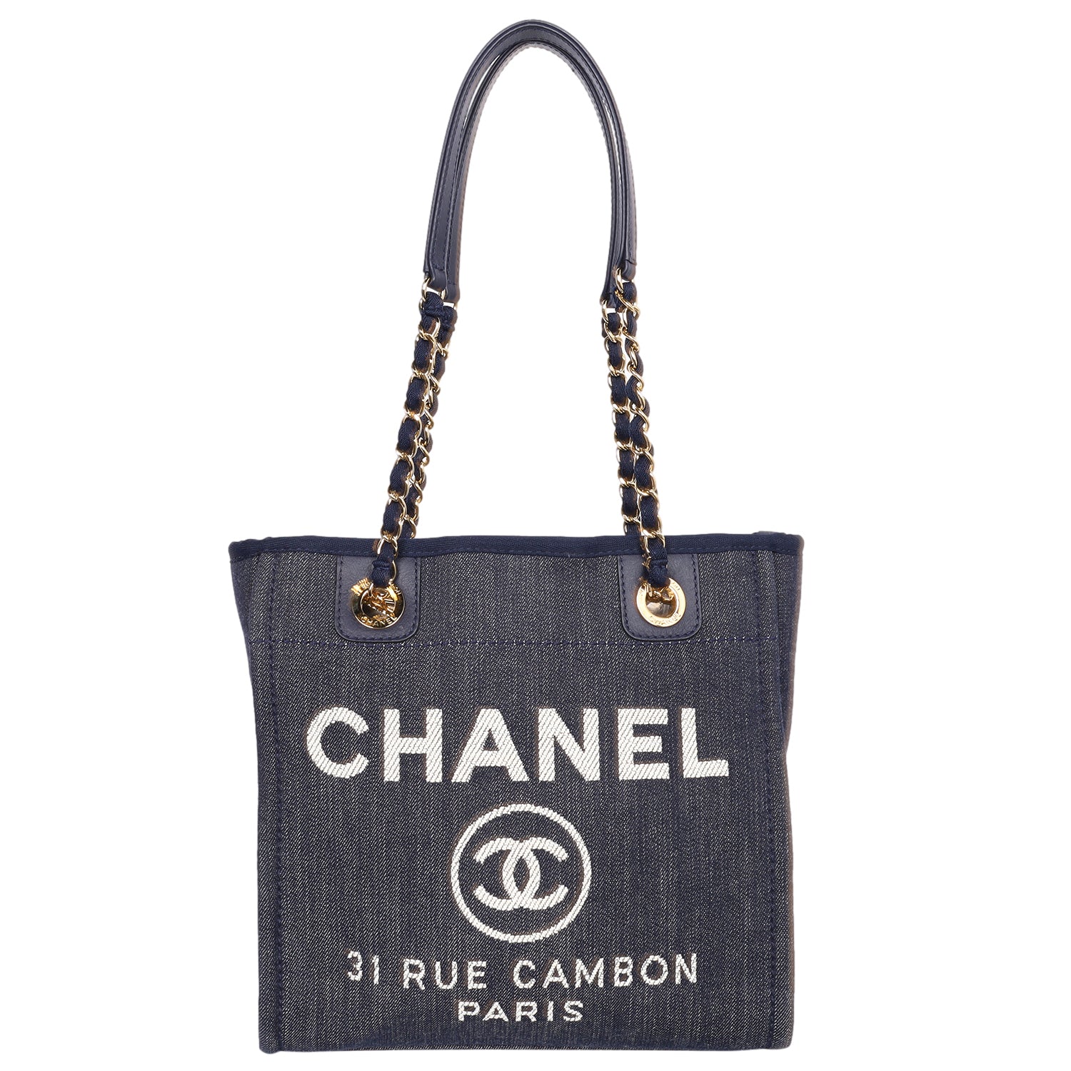 Chanel Blue Denim Canvas and Sequin Deauville Backpack Bag