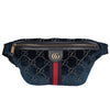 Velvet GG Monogram Web Belt Bag Blue Beige (Authentic Pre-Owned)