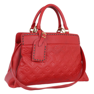 Empriente Vosges Leather Shoulder Bag Medium Red