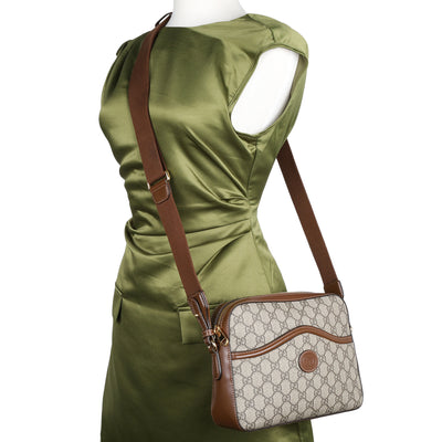 GG Supreme Monogram Interlocking G Messenger Shoulder Bag