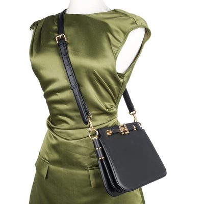 Vitello King Luxor Fendi Touch Shoulder Bag Black