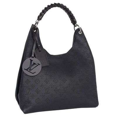 Mahina Leather Carmel Hobo Black