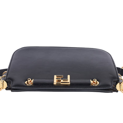 Vitello King Luxor Fendi Touch Shoulder Bag Black