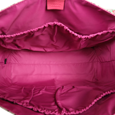 Strawberry Print GG Canvas Diaper Bag Beige Multicolor