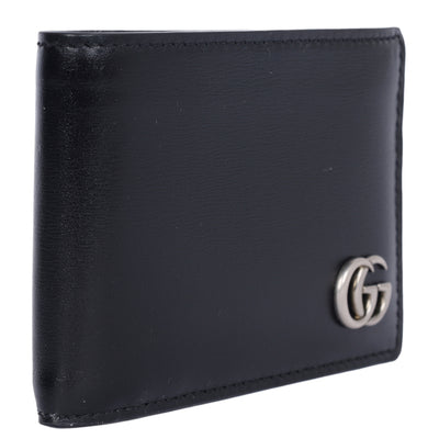 GG Marmont Black Leather Bi Fold Wallet