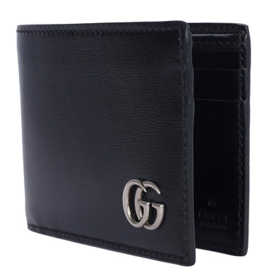 GG Marmont Black Leather Bi Fold Wallet
