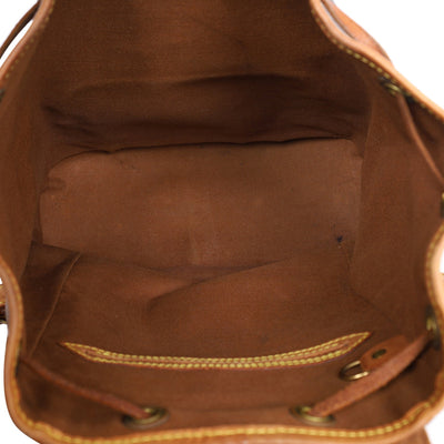 Montsouris Monogram Canvas Backpack MM Brown