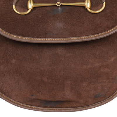Suede Horsebit Slingback Backpack