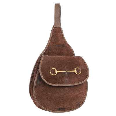 Suede Horsebit Slingback Backpack