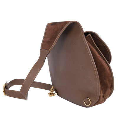 Suede Horsebit Slingback Backpack