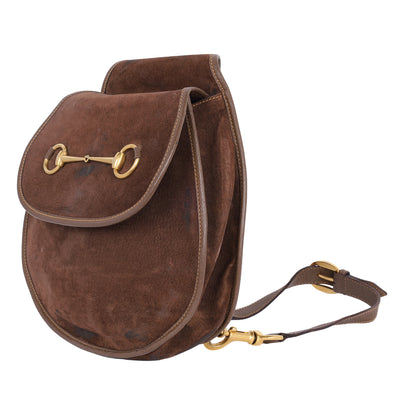 Suede Horsebit Slingback Backpack