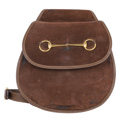 Suede Horsebit Slingback Backpack
